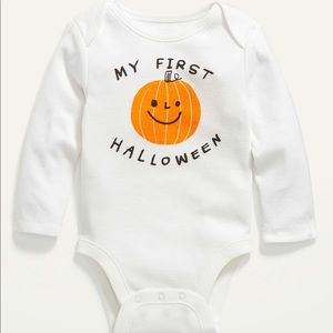 New Old Navy My First Halloween Long Sleeve Onesie Size 12-18 Months NWT